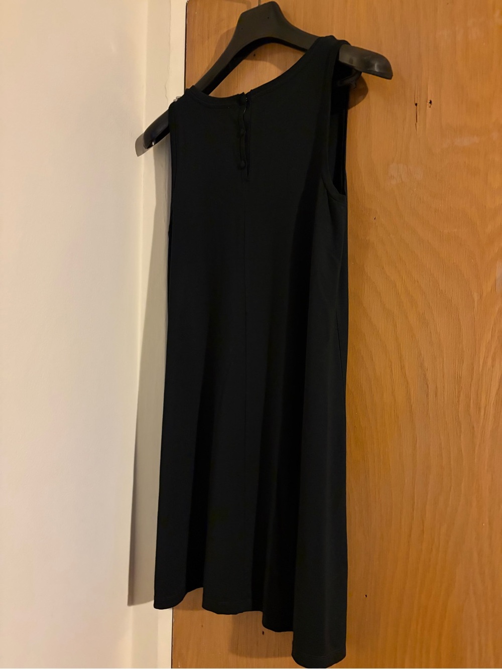 LOFT Black Sleeveless Midi A-line Dress